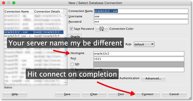 New - Select Database Connection